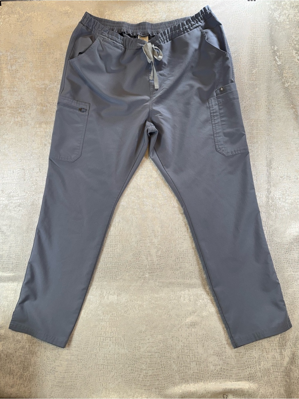 Figs Yola Slim Vapor Blue High Waisted Scrub Pant, Women’s XL